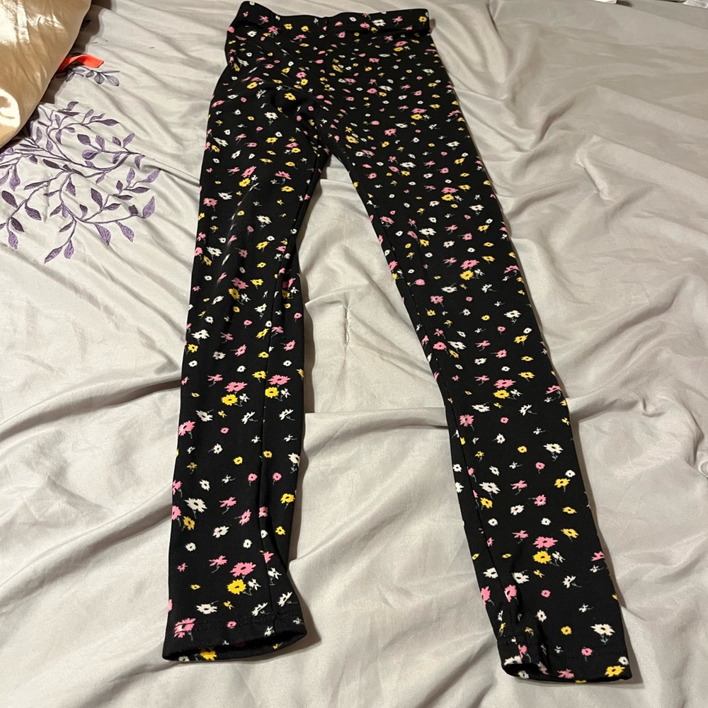 Girls Floral Leggings